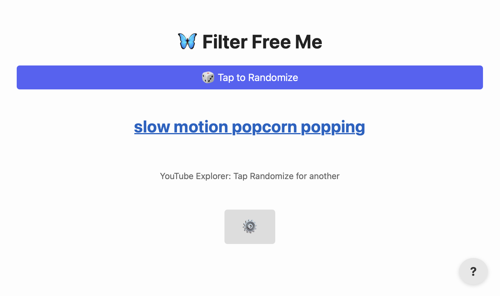 Filter Free Me home screen (desktop view)